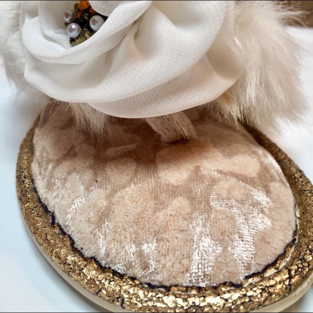 NEW Pretty You LONDON Josie Faux Fur Thong Slipper - Picture 4 of 7